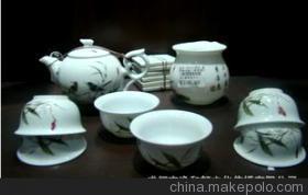 【景德鎮(zhèn) 茶具 陶瓷 套組 景德8頭貼花粉彩套組(荷塘翠鳥)】價(jià)格,廠家,圖片,其他茶具,成都市逸和軒文化傳播-